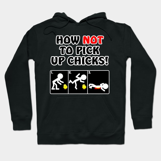 How not to pick up chicks funny cartoon Hoodie by All About Nerds